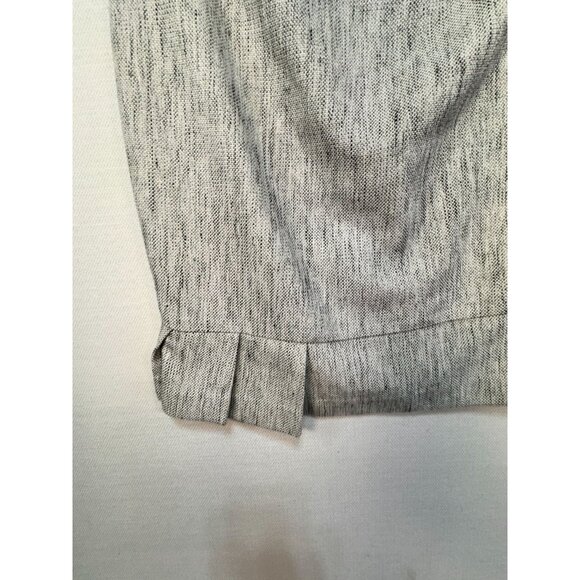 The Limited Career Pencil Skirt Size 8 Gray Black Textured Pleated Hem - Picture 10 of 11